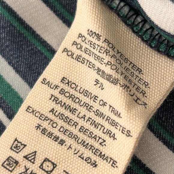 Free People Loose Blouse in Blue/White/Black Stripes SMALL - W558 - Picture 10 of 10